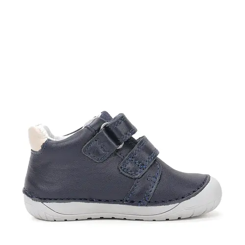 Pantofi Barefoot D.D. Step baieti, piele naturala, primii pasi, bleumarin design cătel_S070-61533B-20_Pebebe