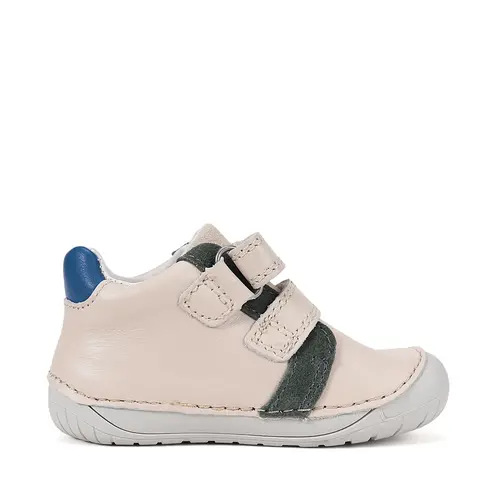 Pantofi Barefoot D.D. Step baieti, piele naturala, primii pasi, crem design cătel_S070-61533A-21_Pebebe