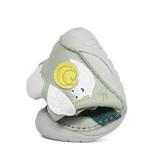 Pantofi Barefoot D.D. Step baieti, piele naturala, primii pasi, verde menta, design cu melc_S070-61995B-21_Pebebe