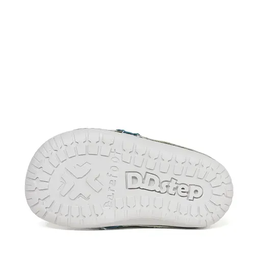 Pantofi Barefoot D.D. Step baieti, piele naturala, primii pasi, verde menta, design cu melc_S070-61995B-21_Pebebe