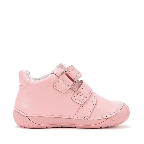 Pantofi Barefoot D.D. Step fete, piele naturala, primii pasi, roz, design cu norisor_S070-61244-21_Pebebe