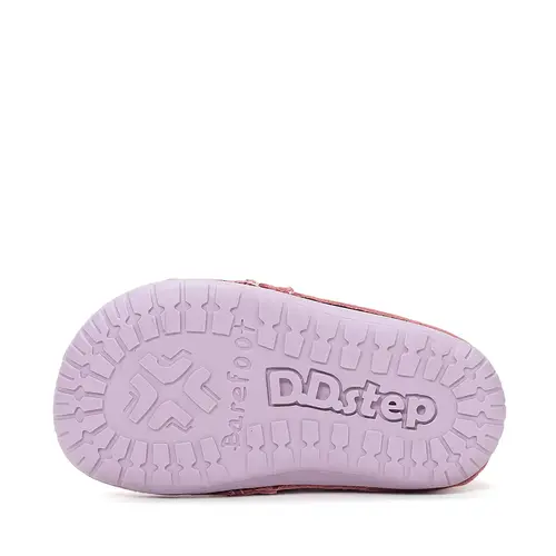 Pantofi Barefoot D.D. Step fete, piele naturala, primii pasi, roz lila_S070-61646A-21_Pebebe