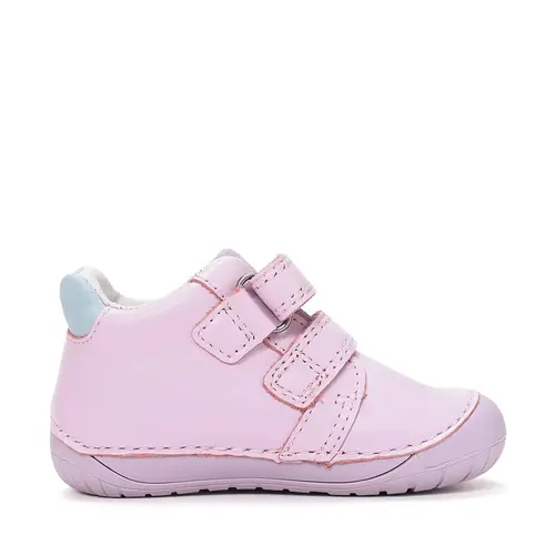 Pantofi Barefoot D.D. Step fete, piele naturala, primii pasi, roz lila_S070-61646A-21_Pebebe