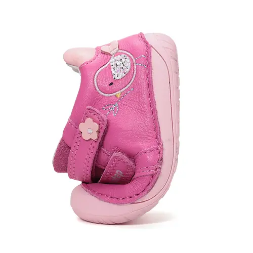Pantofi Barefoot D.D. Step fete, piele naturala, primii pasi, roz_S070-61646B-20_Pebebe