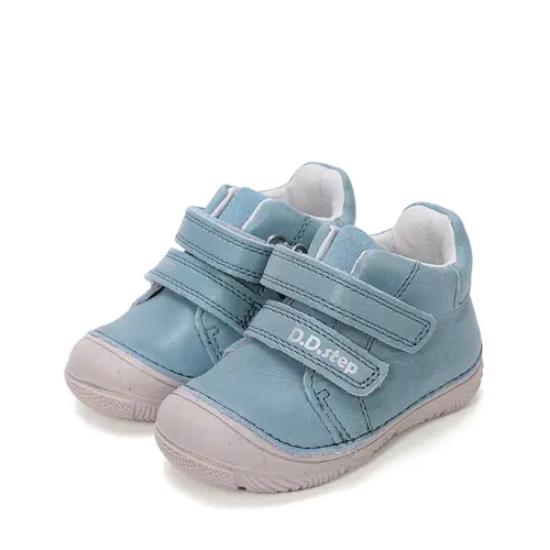 Pantofi D.D Step baieși, piele naturală, captuseală din piele, talpă flexibilă, albastru_S082-61125B-20_Pebebe