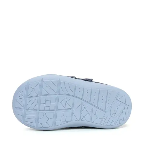 Pantofi D.D. Step baieți, piele naturală, primii pași, talpa felxibilă, Bleumarin, design Baseball_S066-61414-20_Pebebe