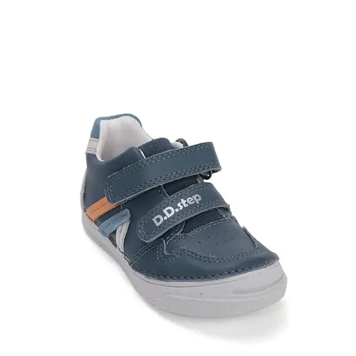 Pantofi D.D Step baieti, piele naturala, talpă flexibilă bleumarin_S040-61252AM-26_Pebebe