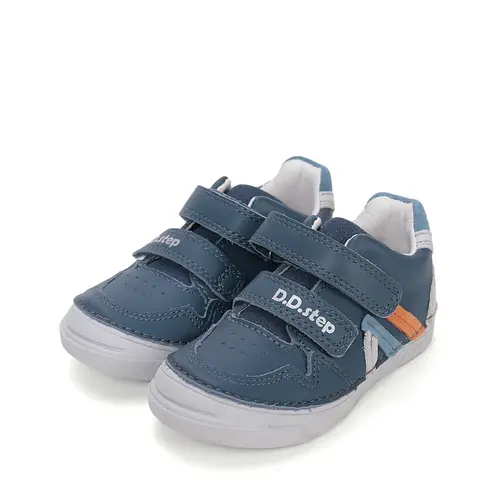 Pantofi D.D Step baieti, piele naturala, talpă flexibilă bleumarin_S040-61252AM-26_Pebebe