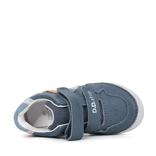 Pantofi D.D Step baieti, piele naturala, talpă flexibilă bleumarin_S040-61252AM-26_Pebebe