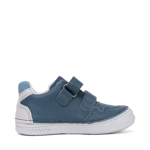 Pantofi D.D Step baieti, piele naturala, talpă flexibilă bleumarin_S040-61252AM-26_Pebebe