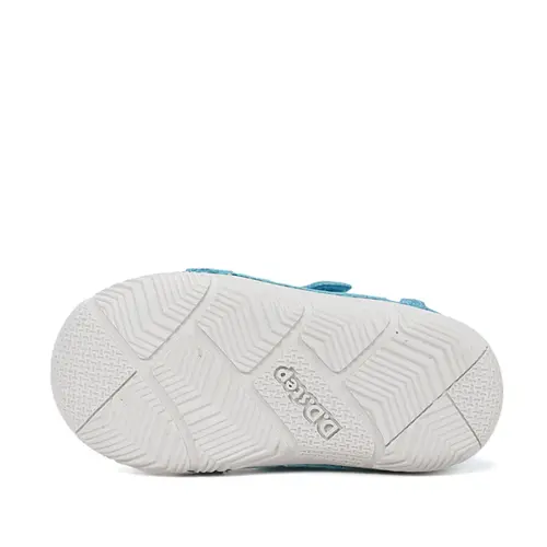 Pantofi D.D Step copii, piele naturală, captuseală din piele, talpă flexibilă, albastru cu pisicuța_S082-61703-21_Pebebe