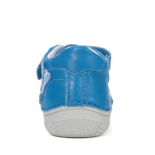 Pantofi D.D Step copii, piele naturală, captuseală din piele, talpă flexibilă, albastru cu pisicuța_S082-61703-21_Pebebe