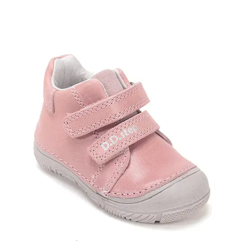Pantofi D.D Step fete, piele naturală, captuseală din piele, talpă flexibilă, roz_S082-61125D-21_Pebebe
