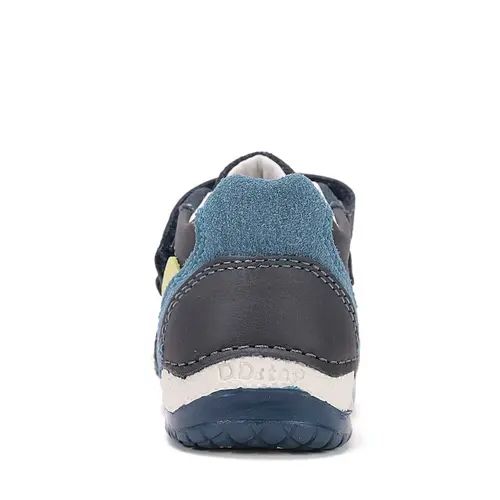Pantofi DD Step baieți, piele naturală, cu suținere, talpa ferma, bleumarin_S038-61324A-19_Pebebe