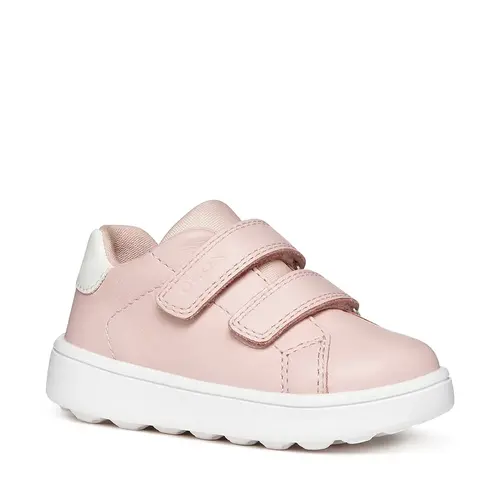 Pantofi Geox fete, piele naturala, brant antibacterian, MiniCub, roz_B656UA-08554-C8172-21_Pebebe