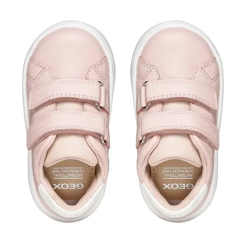 Pantofi Geox fete, piele naturala, brant antibacterian, MiniCub, roz_B656UA-08554-C8172-21_Pebebe