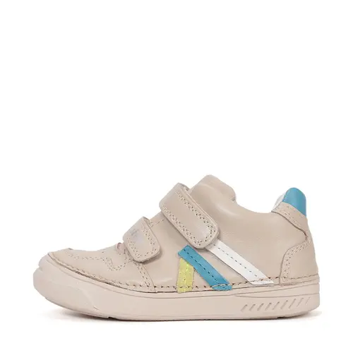 Pantofi D.D Step baieti, piele naturala, talpă flexibilă crem_S040-61252M-25_Pebebe