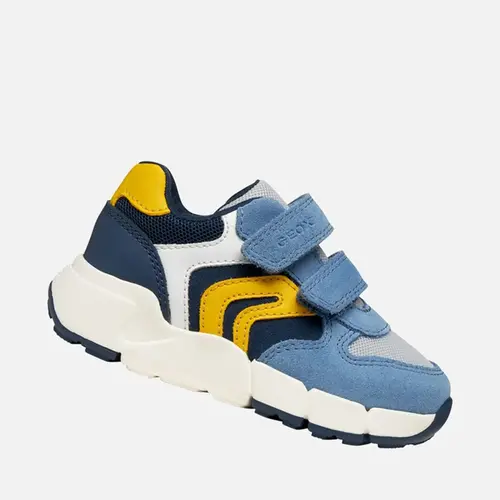 Pantofi Geox Baieti, piele naturala, brant antibacterian, Flexyper mini, albastru_B656GC-01422-C4261-20_Pebebe