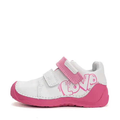 Pantofi din piele naturala cu supinatie pentru fete, Ponte20, alb_DA03-6-1692-23_Pebebe