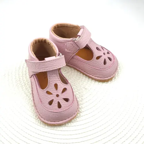 Sandale barefoot copii, piele naturala, primii pasi, talpa flexibila, roz lila_RO-502-6-17_Pebebe