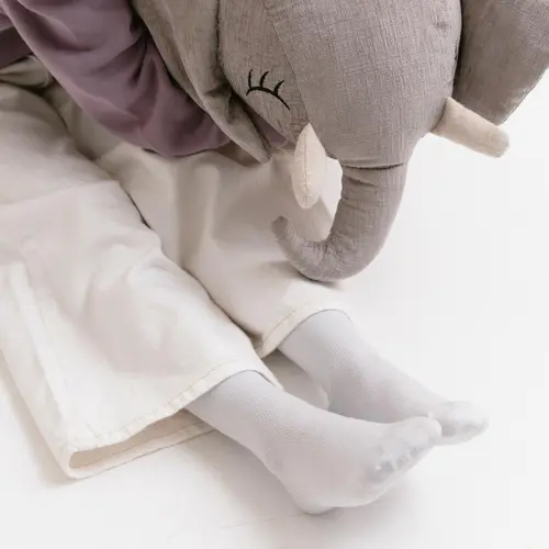 Șosete pentru copii, gri deschis, uni, STEVEN_ZK042145W_Pebebe