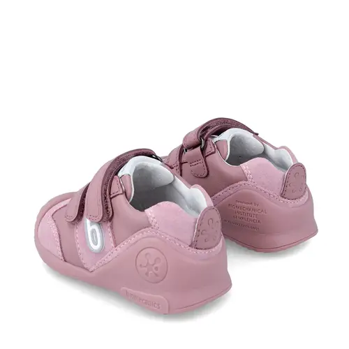 Pantofi copii, piele naturala, Biogateo Sport, roz inchis, Biomecanics_221002-B165-18_Pebebe