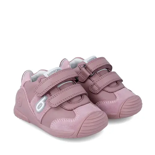 Pantofi copii, piele naturala, Biogateo Sport, roz inchis, Biomecanics_221002-B165-18_Pebebe