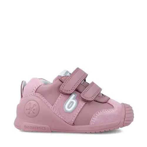 Pantofi copii, piele naturala, Biogateo Sport, roz inchis, Biomecanics_221002-B165-18_Pebebe