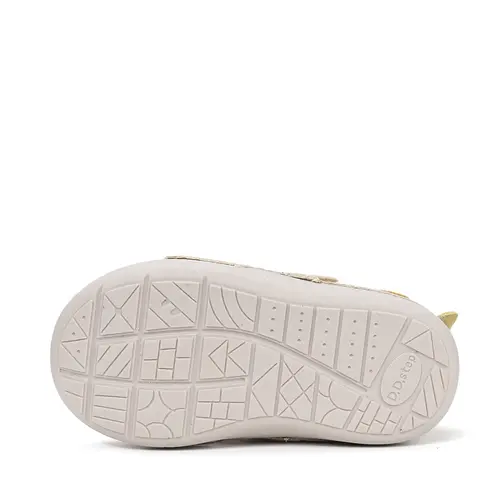 Pantofi D.D. Step baieți, piele naturala, primii pași, talpa felxibilă, crem, design elefant_S066-61158-20_Pebebe