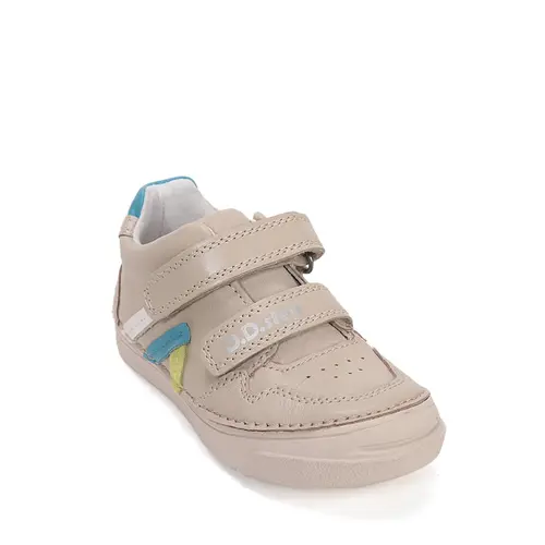 Pantofi D.D Step baieti, piele naturala, talpă flexibilă crem_S040-61252M-25_Pebebe