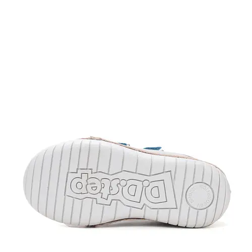 Pantofi D.D Step baieti, piele naturala, talpă flexibilă, LED, gri deschis_S050-61691AM-26_Pebebe