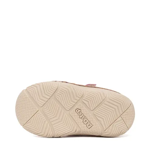 Pantofi D.D Step fete, piele naturală, captuseală din piele, talpă flexibilă, crem,design cu inimioară_S082-61694B-20_Pebebe