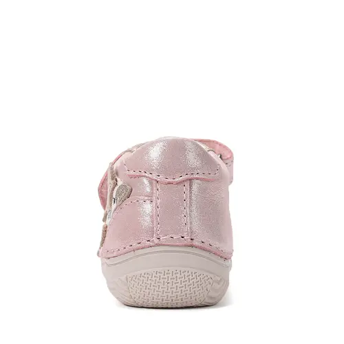 Pantofi D.D Step Fete, piele naturală, captuseală din piele, talpă flexibilă, roz sidef, cu pisicuța_S082-61703F-20_Pebebe