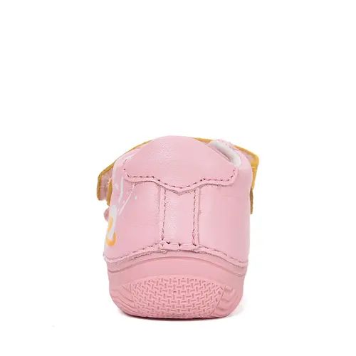 Pantofi D.D Step fete, piele naturală, captuseală din piele, talpă flexibilă, roz deschis design cu inimioară_S082-61694A-21_Pebebe