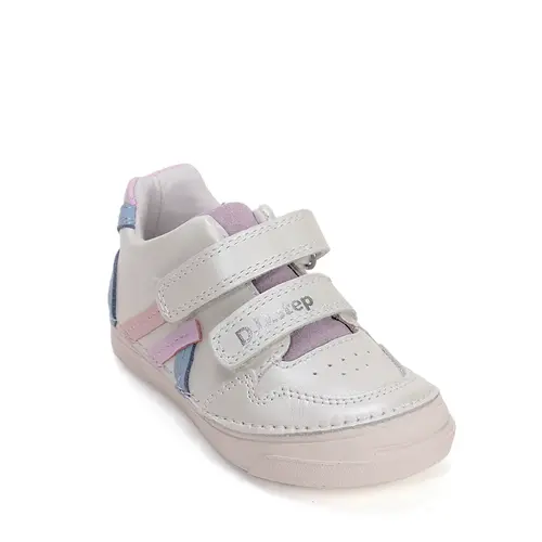 Pantofi D.D Step fete, piele naturala, talpă flexibilă alb_S040-61252DM-25_Pebebe