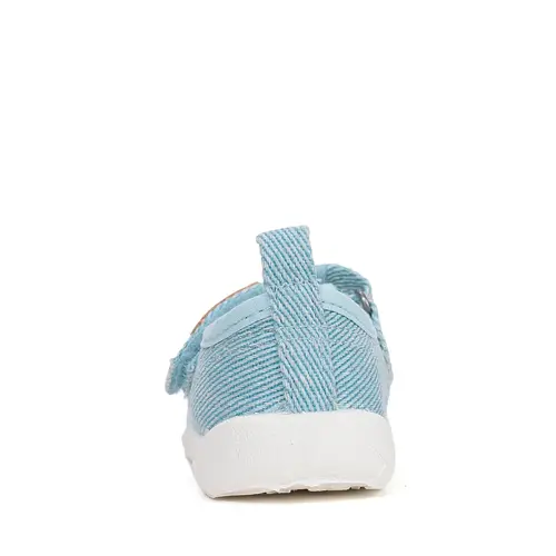 Pantofi de interior pentru copii, decupati, material textil, talpa flexibila, albastru, D.D Step_C086-61089-21_Pebebe