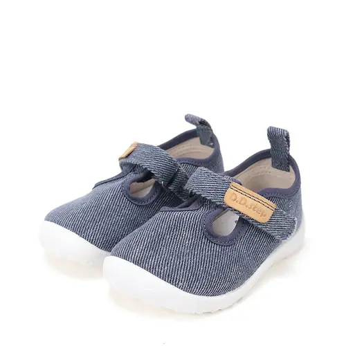 Pantofi de interior pentru copii, decupati, material textil, talpa flexibila, bleumarin, D.D Step_C086-61089A-20_Pebebe