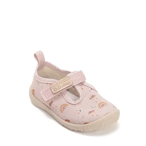 Pantofi de interior pentru copii, decupati, material textil, talpa flexibila, roz, D.D Step_C086-61991-21_Pebebe