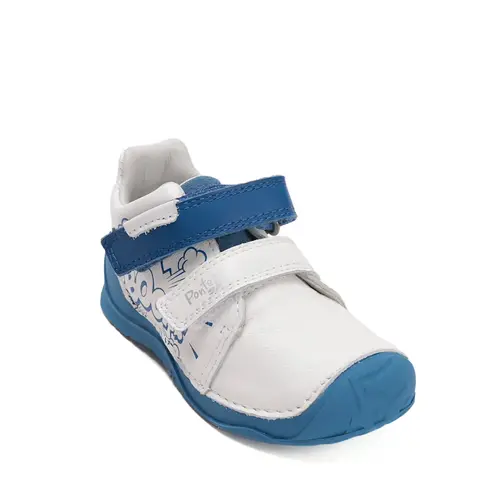 Pantofi din piele naturala cu supinatie pentru băieți, Ponte20, alb_DA03-6-1956-22_Pebebe