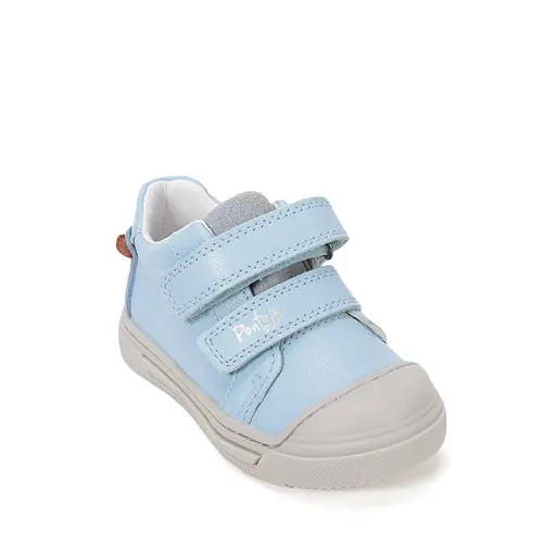Pantofi din piele naturala cu supinatie pentru băieți, Ponte20, albastru cu ursuleț_DA03-6-1724-23_Pebebe