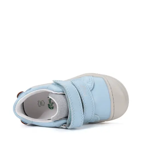 Pantofi din piele naturala cu supinatie pentru băieți, Ponte20, albastru cu ursuleț_DA03-6-1724-23_Pebebe