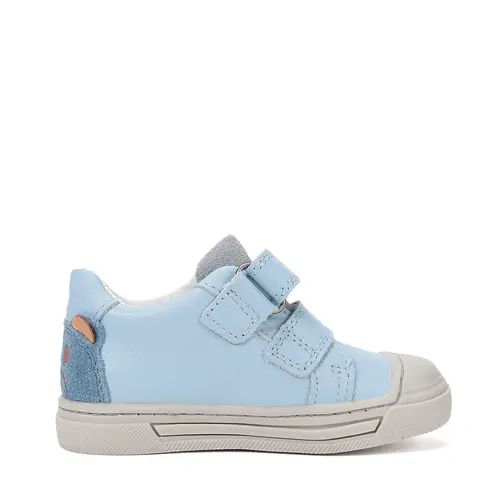 Pantofi din piele naturala cu supinatie pentru băieți, Ponte20, albastru cu ursuleț_DA03-6-1724-23_Pebebe