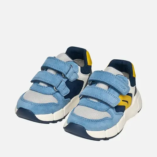 Pantofi Geox Baieti, piele naturala, brant antibacterian, Flexyper mini, albastru_B656GC-01422-C4261-20_Pebebe