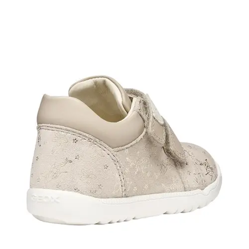 Pantofi Geox fete, piele naturala, talpa felexibila, Macchia, bej_B164PA-00778-C5000-19_Pebebe