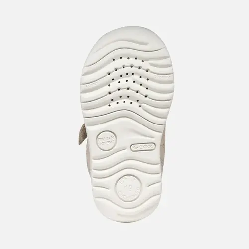 Pantofi Geox fete, piele naturala, talpa felexibila, Macchia, bej_B164PA-00778-C5000-19_Pebebe