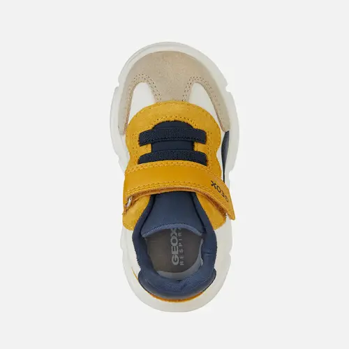 Pantofi Geox băieți, piele naturala,  brant antibacterian, Geox Respira, Ciufciuf, bej, mustar_B455RB-0FU22-CQ62P-20_Pebebe