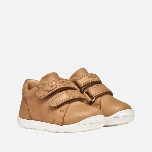 Pantofi Geox băieți, piele naturala, talpa felexibila, Macchia, maro_B254NB-000CL-C6627-18_Pebebe