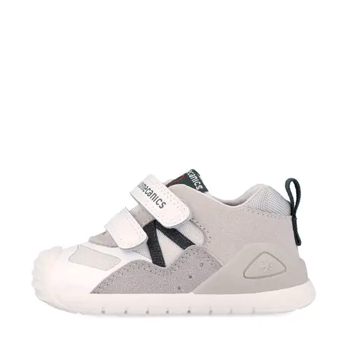 Pantofi Biomecanics baieti, piele si material textil, Biogateo Casual, Gri cu Alb_262122-C050-20_Pebebe