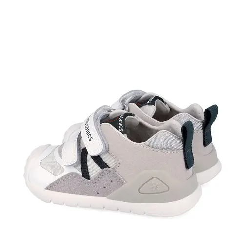 Pantofi Biomecanics baieti, piele si material textil, Biogateo Casual, Gri cu Alb_262122-C050-20_Pebebe