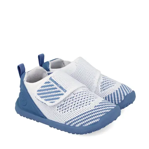 Papuci Barefoot Biomecanics Biohome Wider  Grădiniță și Casă - Albastru și Alb_262188-C834-20_Pebebe